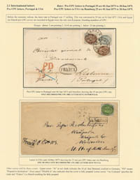 Pre-UPU letters to Portugal and the USA
