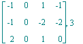 Matrix(%id = 20930316), 3